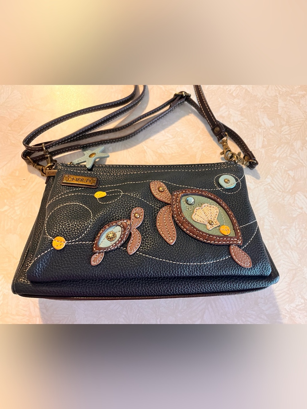 CHALA RFID Protected Vegan Leather Deluxe Crossbody Bag with Adjustable Straps - Picture 7 of 10